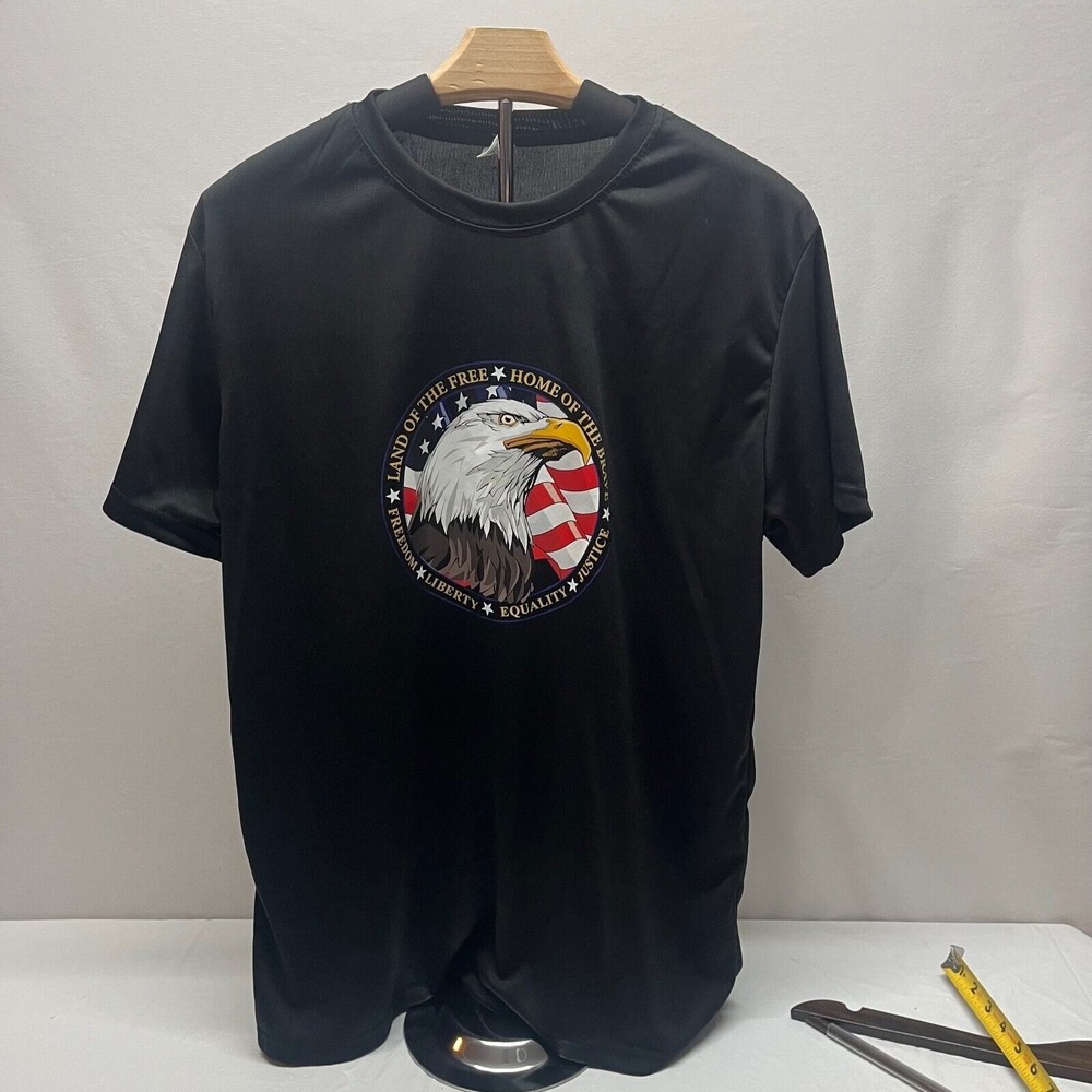MAGA Home of the Brave Bald Eagle T Shirt Size Large American Heros